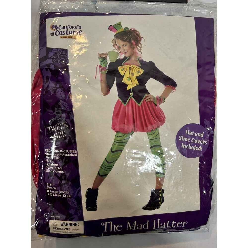 The Mad Hatter Girls Teens Halloween Costume - Complete - Size XL 12/14  NEW